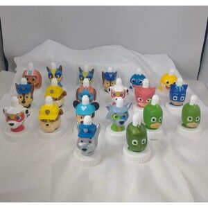 Lot Of 20 Good 2 Grow Collectible Juice Bottle Toppers Disney PJ Mask Paw Patrol